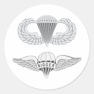 Airborne Rigger Classic Round Sticker