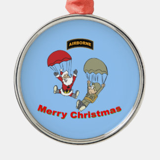 Airborne Santa II Metal Tree Decoration