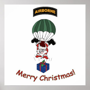 Airborne Santa Poster