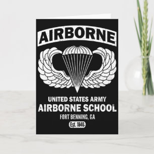 Airborne School Fort Benning Est 1940 Paratrooper  Card