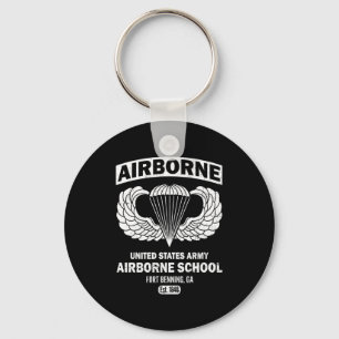 Airborne School Fort Benning Est 1940 Paratrooper  Key Ring