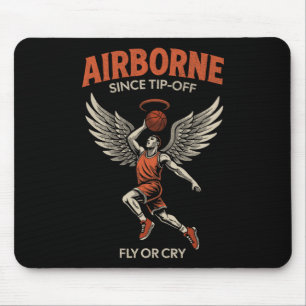 Airborne Since Tip-off Winged Sketll Player Design Mouse Mat