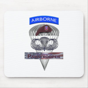 Airborne Tab Steel Paratrooper Jump Wings Mouse Mat