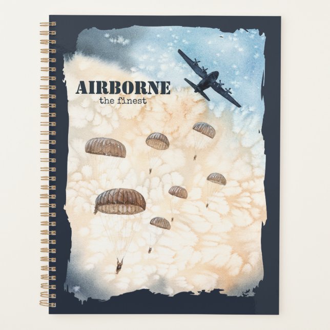 Airborne The Finest Paratroopers Jump Personalised Planner (Front)