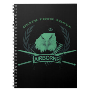 Airborne troops military insignia style notebook