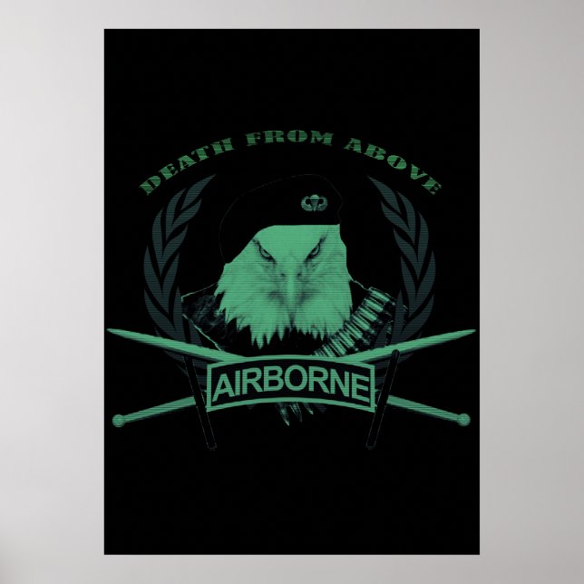 Airborne troops military insignia style poster (Front)