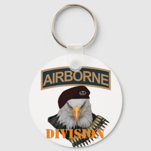 Airborne units bold eagle army style key ring