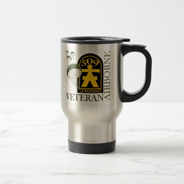 Airborne Veteran - 509th PIR Travel Mug (Right)