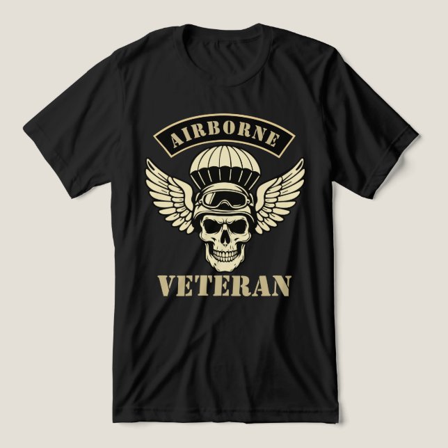 Airborne Veteran Tri-Blend Shirt (Design Front)