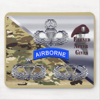 Airborne Wings – Earned Never Given Mouse Mat