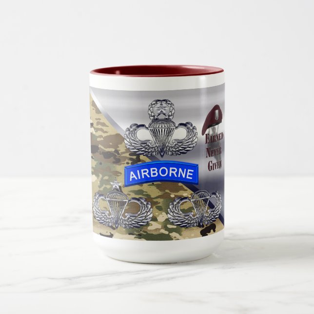 Airborne Wings – Earned Never Given Mug (Center)