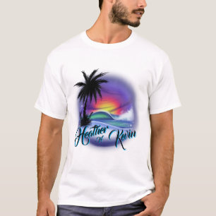 Airbrush Beach Scene T-Shirt