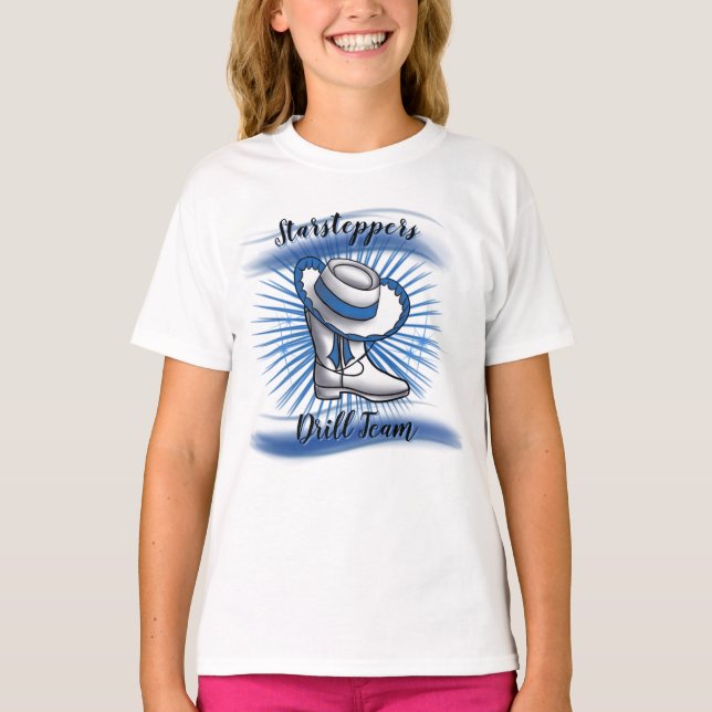 Airbrush Drill Team customisable design 2 T-Shirt (Front)