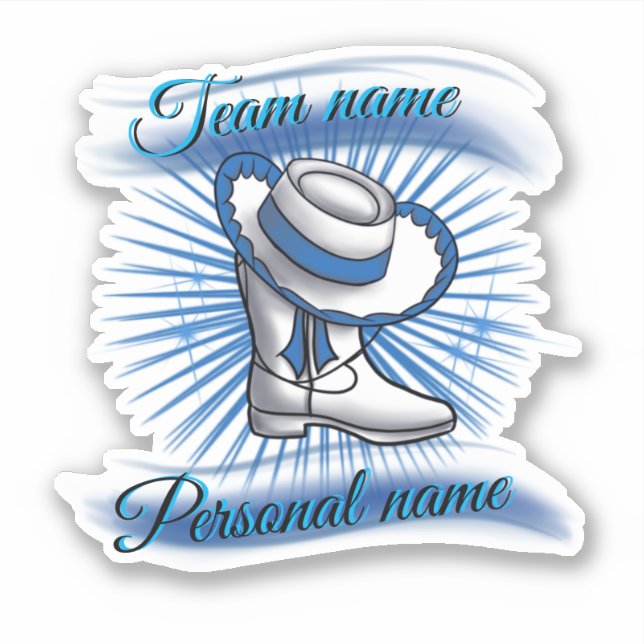 Airbrush Drill Team customisable  sticker (Front)