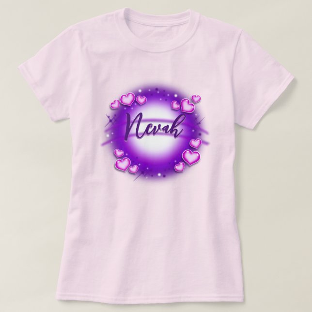 Airbrush name customised T-Shirt (Design Front)