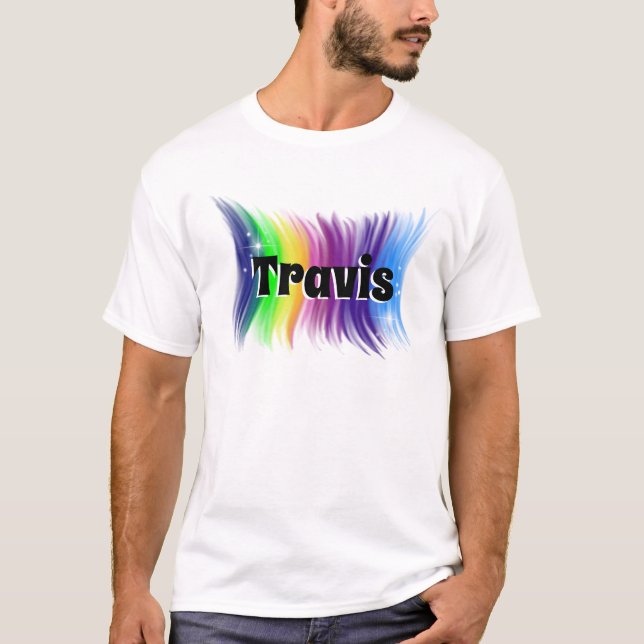 Airbrush Rainbow name design T-Shirt (Front)