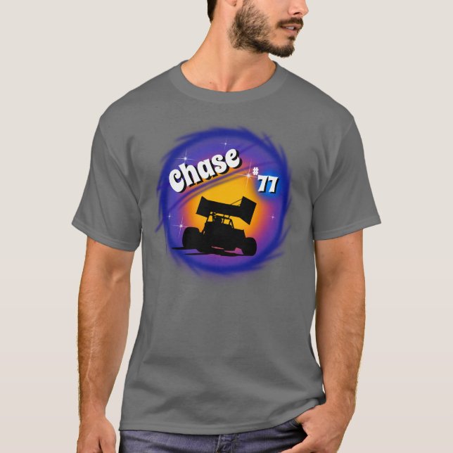 Airbrush sprint car  personalised Shirt (Front)