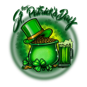 Airbrush St. Patrick’s day T-Shirt