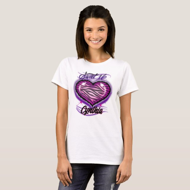 Airbrush sweet 16 design  T-Shirt (Front Full)
