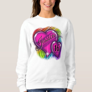 Airbrush Sweet 16 personalised T-Shirt Sweatshirt