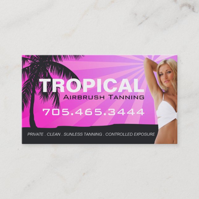 Airbrush Tanning Salon Business Card (Front)