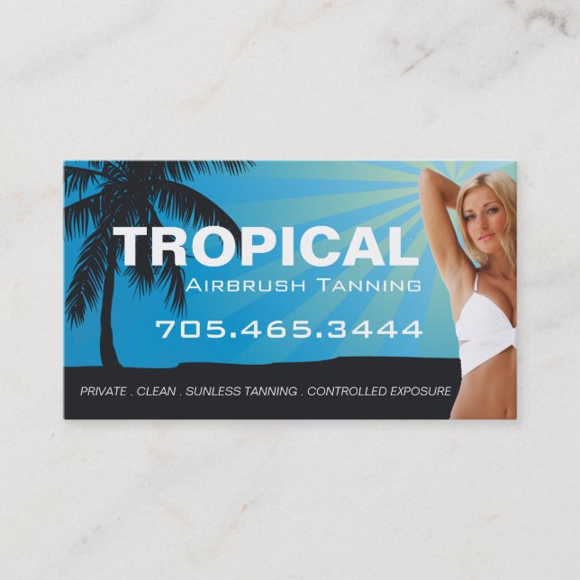 Airbrush Tanning Salon Business Card (Front)