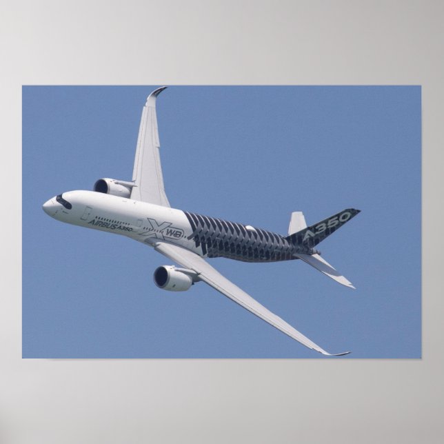 Airbus A350 In Flight Poster (Front)