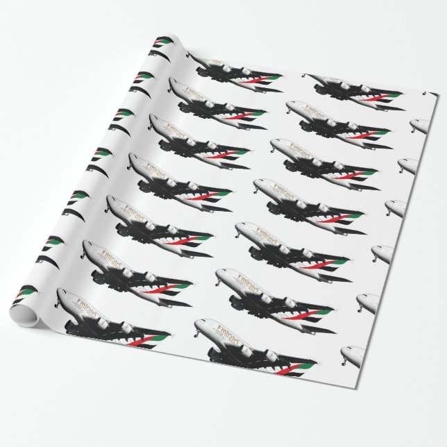 Airbus A380-800 images for glossy wrapping paper (Unrolled)