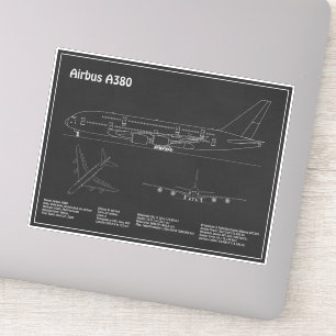 Airbus a380 - Aeroplane Blueprint Drawing Plans PD