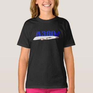 Airbus A380 Aeroplane Watercolor drawing T-Shirt