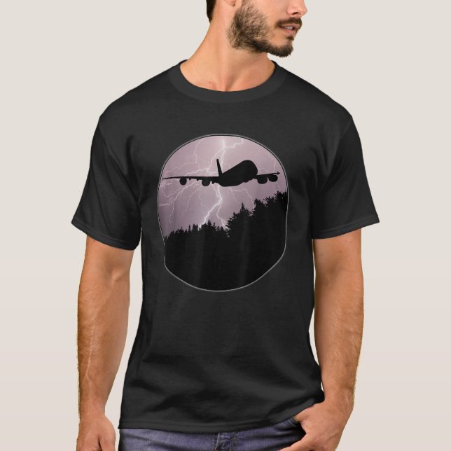 Airbus A380 Aviation Plane Spotting T-Shirt (Front)