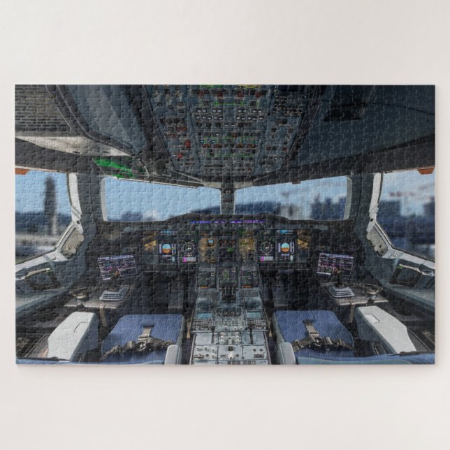 Airbus A380 Cockpit Jigsaw Puzzle (Horizontal)
