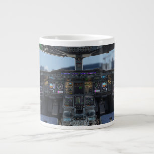 Airbus A380 Cockpit Large Coffee Mug
