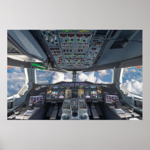 Airbus A380 Cockpit Poster
