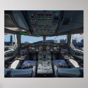 Airbus A380 Cockpit Poster