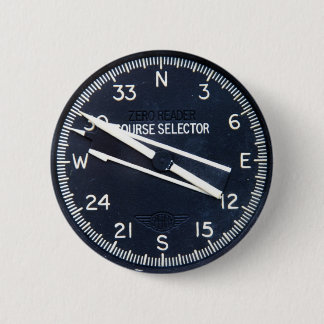 Aircraft Aeroplane Flying Flight Course Instrument 6 Cm Round Badge