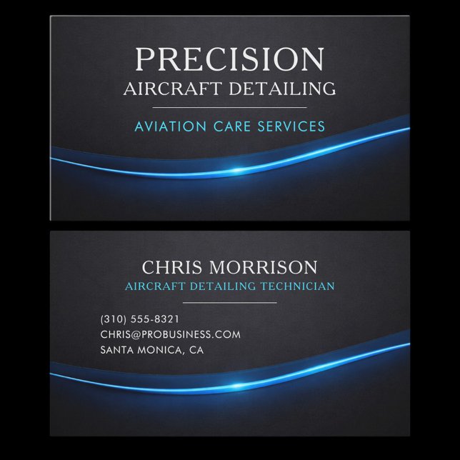 Aircraft Airplane Detailing Business Card (Creator Uploaded)
