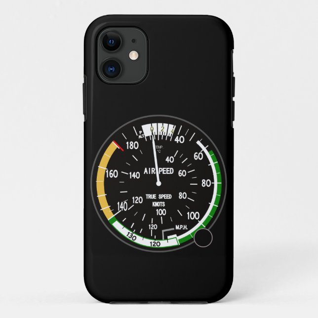Aircraft Airspeed Indicator Flight Instrument  Case-Mate iPhone Case (Back)
