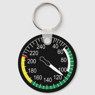 Aircraft Airspeed Indicator Key Ring