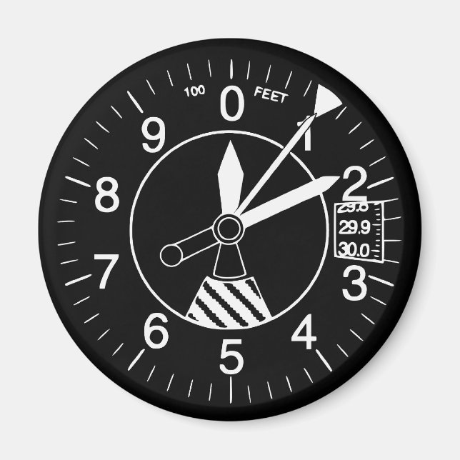 Aircraft Altimeter Gauge Magnet (Front)