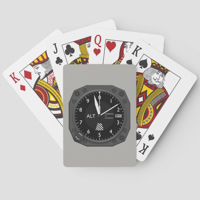 Aircraft Altimeter Playing Cards (Back)