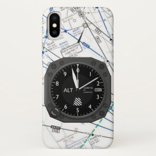 Aircraft Altimeter Sectional Map iPhone X Case