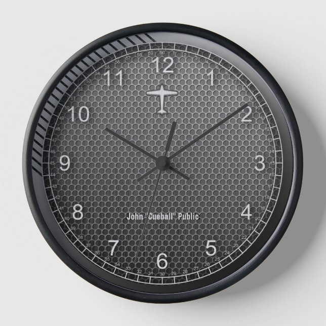 Aircraft Aviator Clock Metal (Front)