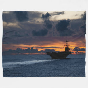 AIRCRAFT CARRIED at SUNSET Fleece Blanket
