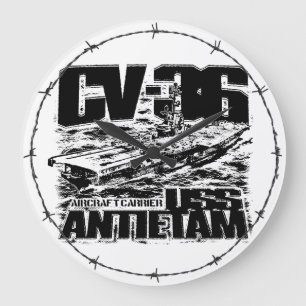 Aircraft carrier Antietam Large Clock