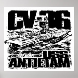 Aircraft carrier Antietam Poster