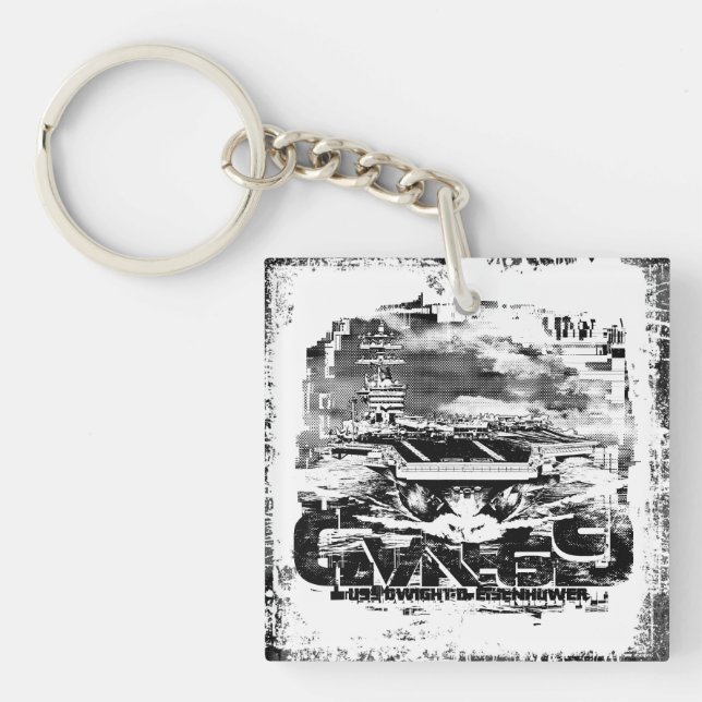 Aircraft carrier D.D.Eisenhower Acrylic Keychain (Front)