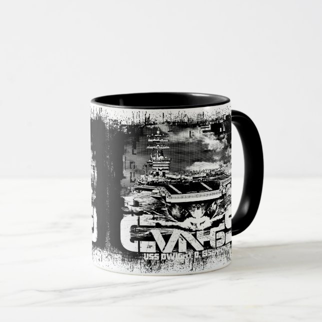 Aircraft carrier Dwight D. Eisenhower Mug (Front Right)