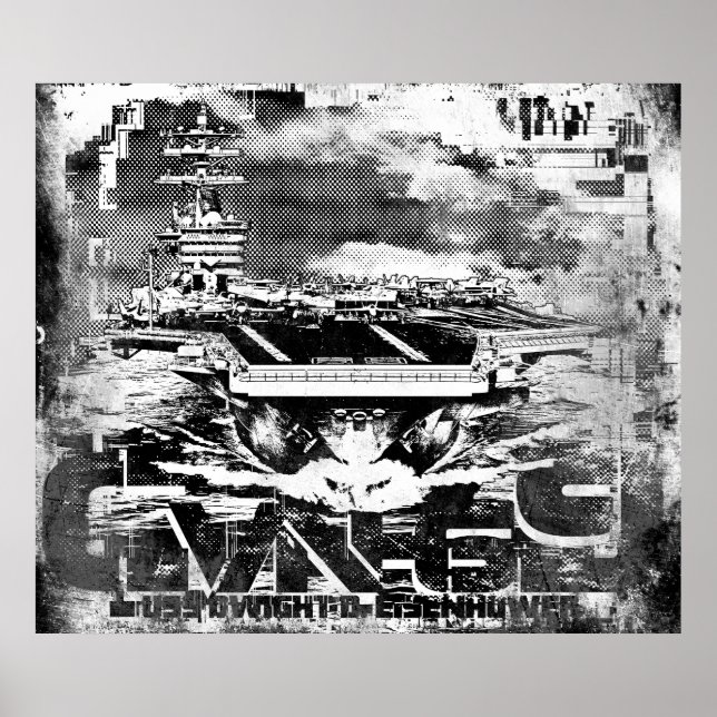 Aircraft carrier Dwight D. Eisenhower Poster (Front)