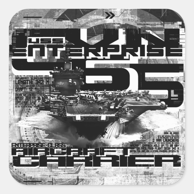 Aircraft carrier Enterprise Sticker (Front)